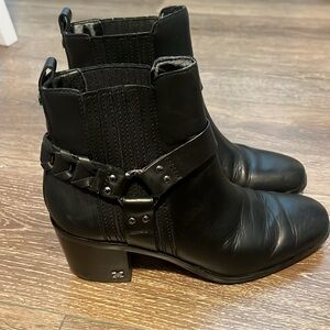 Sam Edelman Black Ankle Boots‎ with Harness Detail
